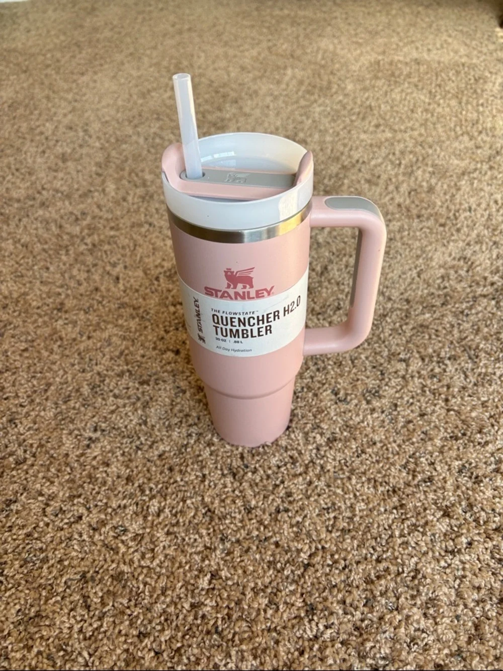 Stanley Light Pink Quencher H2.0 Tumbler 30 oz Flowstate 3 Position Lid New - Picture 2 of 9